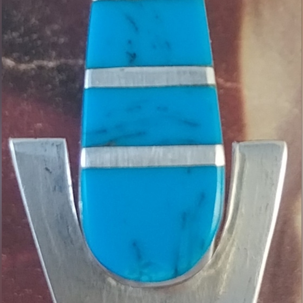 Sterling Silver and Turquoise Bracelet - Picture 3 of 16